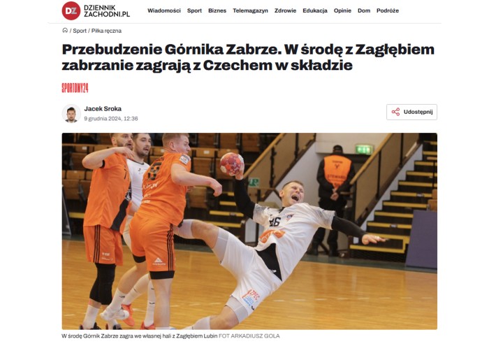 Przebudzenie Górnika Zabrze. W środę z Zagłębiem zabrzanie zagrają z Czechem w składzie