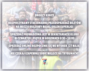 Przedsprzedaż biletów na mecz w Zabrzu już trwa!