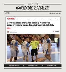 DZIENNIK ZACHODNI: Górnik Zabrze znów pod ścianą. Na mecz o brąz nie ma już biletów